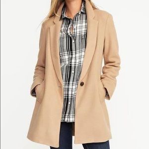 NWT Old Navy Wool blend everyday coat camel